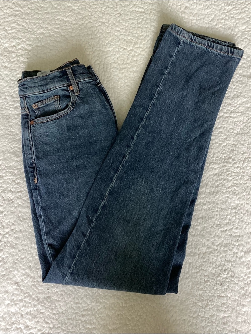 Habitual Peyton Straight Leg Jeans 26 High‎ Rise Cuffed Denim Blue